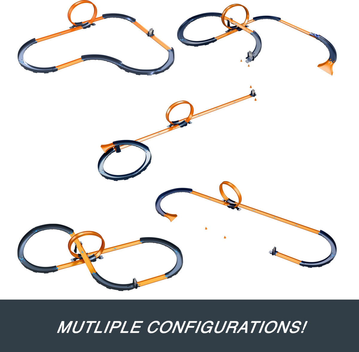 Hot Wheels RC Speed Challenge curved track piece enables dynamic turns