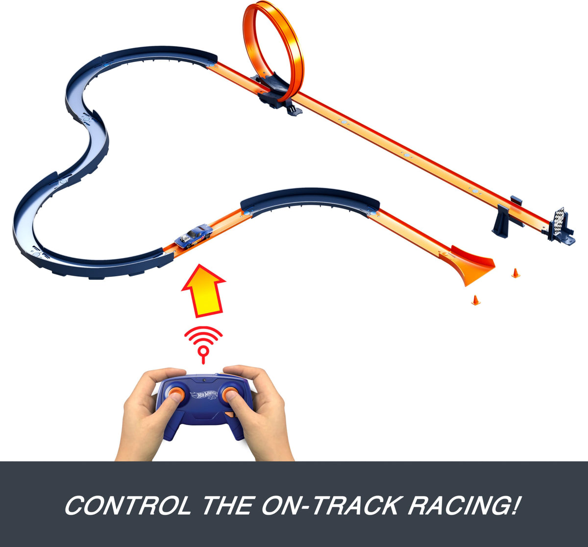 Hot Wheels RC Speed Challenge loop section for dramatic stunts