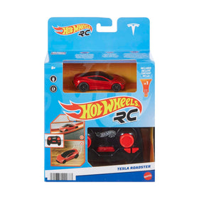Hot Wheels RC Tesla Roadster controller included for precise control.