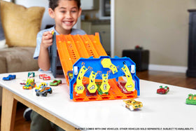 Hot Wheels Roll Out Raceway 5-lane track set for multiplayer racing.