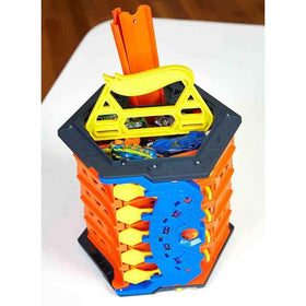 Hot Wheels Roll Out Raceway finish line clearly marks the winner.