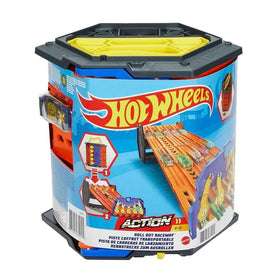 Hot Wheels Roll Out Raceway storage capacity holds up to eighty vehicles.