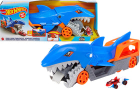 Hot Wheels Shark Chomp Transport main body shown for dynamic play and storage.