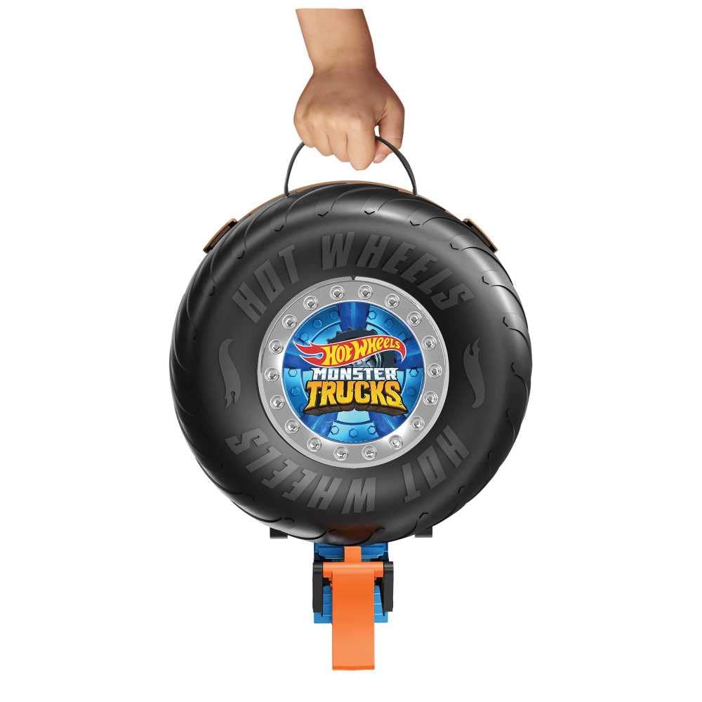 Hot Wheels slam launcher launching two 1:64 cars for epic action.