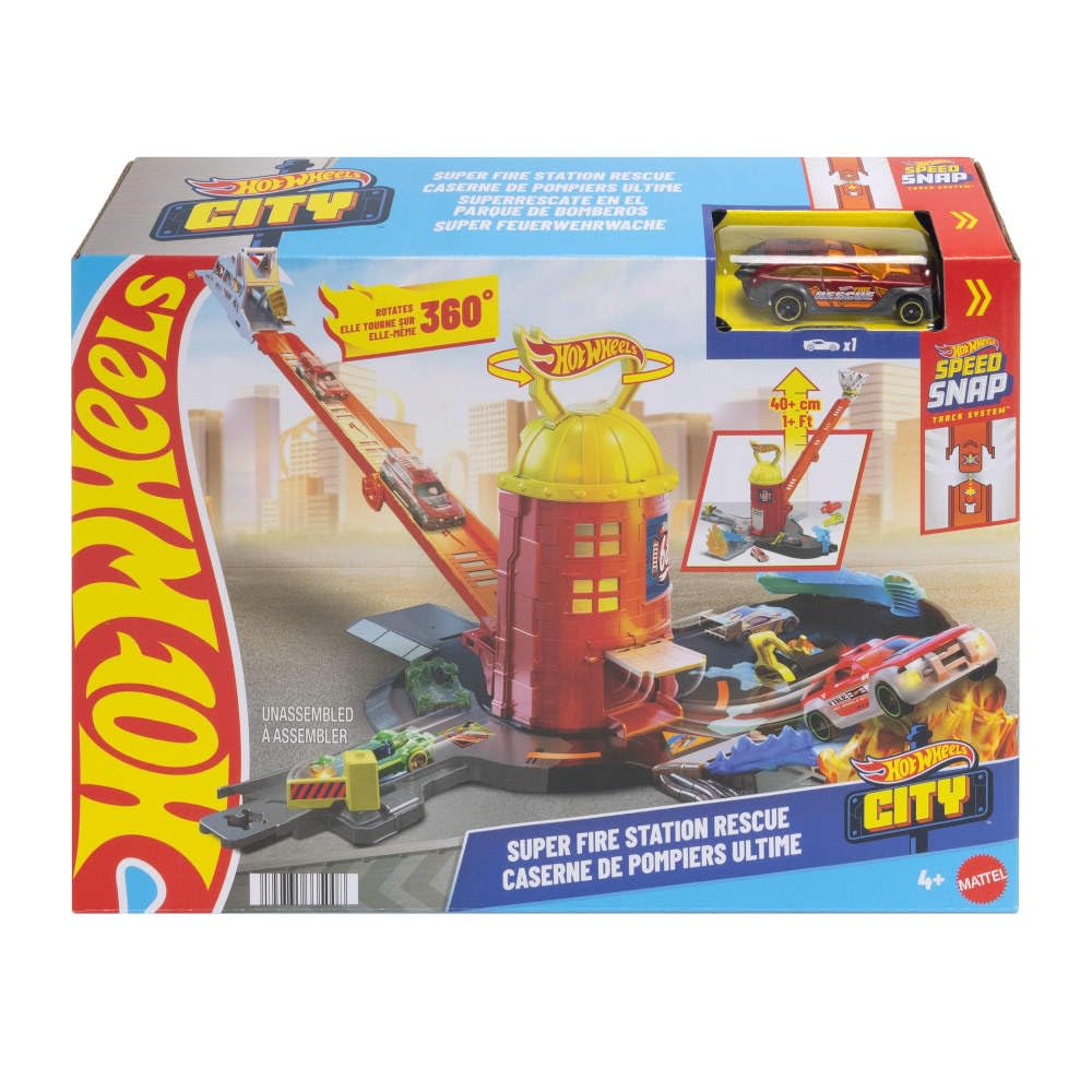 Hot Wheels Speed Snap Track compatibility enables expanding with additional sets.