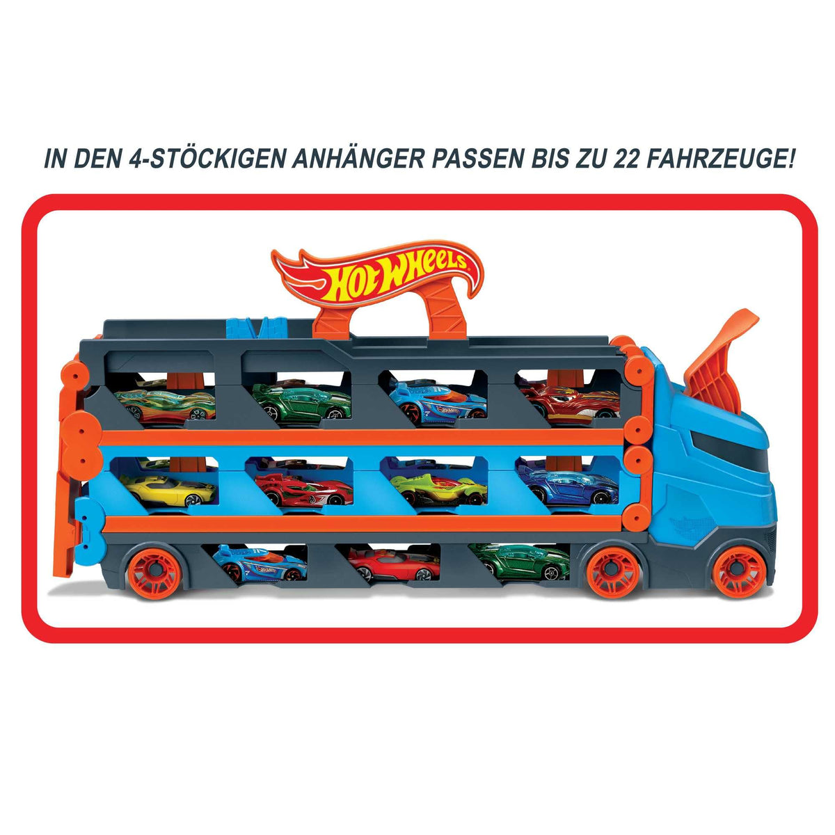 Hot Wheels Speedway Hauler diverter stores and holds cars for new challenges.