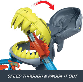 Hot Wheels stop-sign diverter keeps cars on track.