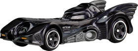 Hot Wheels The Batman Batmobile highlights modern styling and premium deco for collectors.
