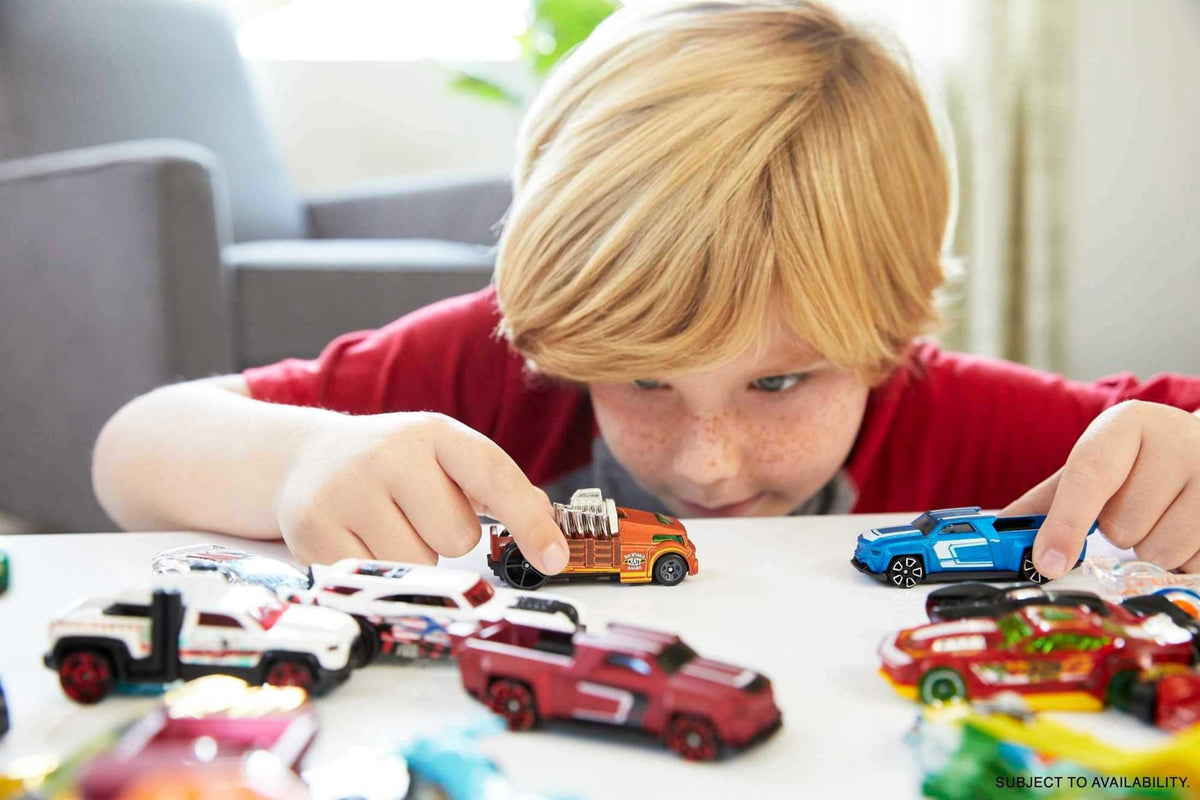 Hot Wheels three themed sets highlight diverse designs for imaginative storytelling.