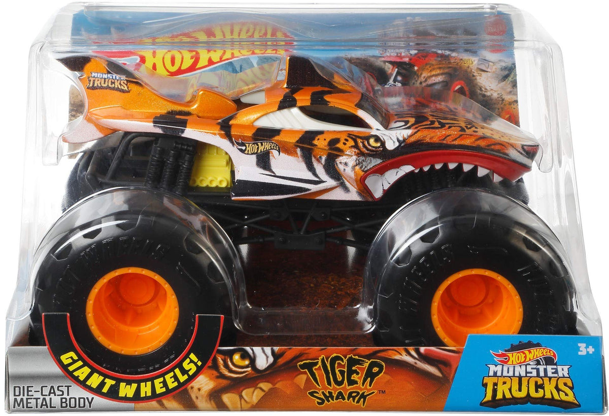 Hot Wheels Tiger Shark die-cast, vibrant paintwork, perfect for display and storytelling.