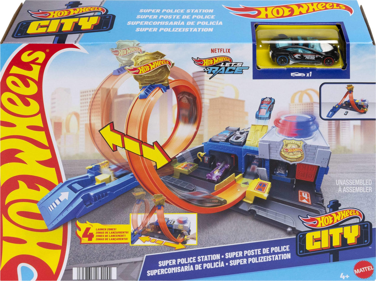 Hot Wheels track base expandable for connecting more sets.