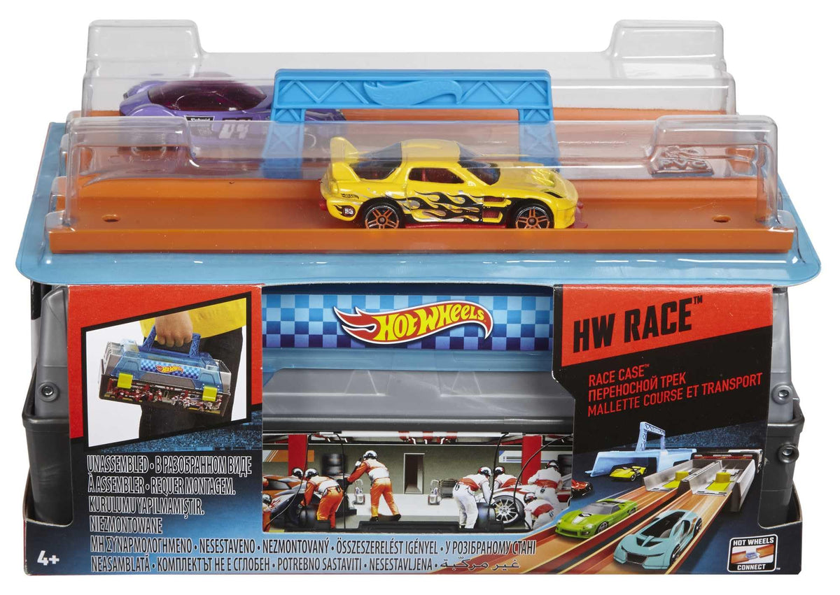 Hot Wheels track piece compatibility lets kids expand races with other sets.