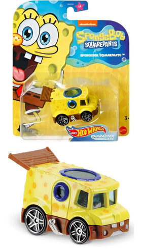 Hot Wheels Underwater SpongeBob yellow bubble-van closeup with vivid detail