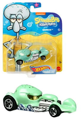 Hot Wheels Underwater Squidward sea-green car for stylish display