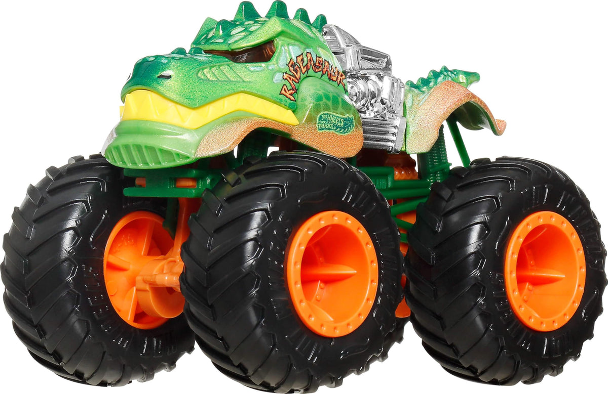Hot Wheels Veloci-Racer and Shark Bite 1:64 cars ready to race