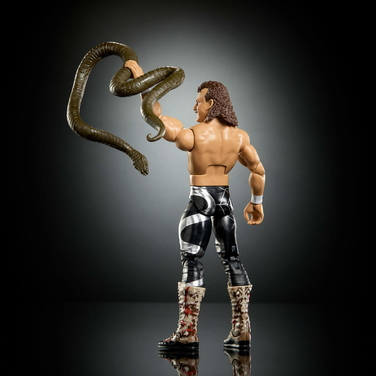 Hot Wheels WWE Elite TrueFX face detail enhances lifelike expressions for display.