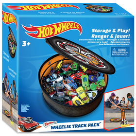 Hot Wheels ZipBin Wheelie closed bin stores up to 100 cars for tidy storage.