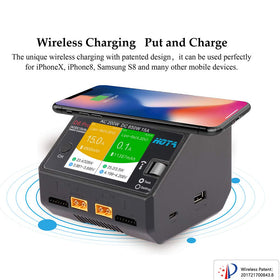 HOTA D6 Pro charger main display panel with real-time status indicators for quick monitoring.