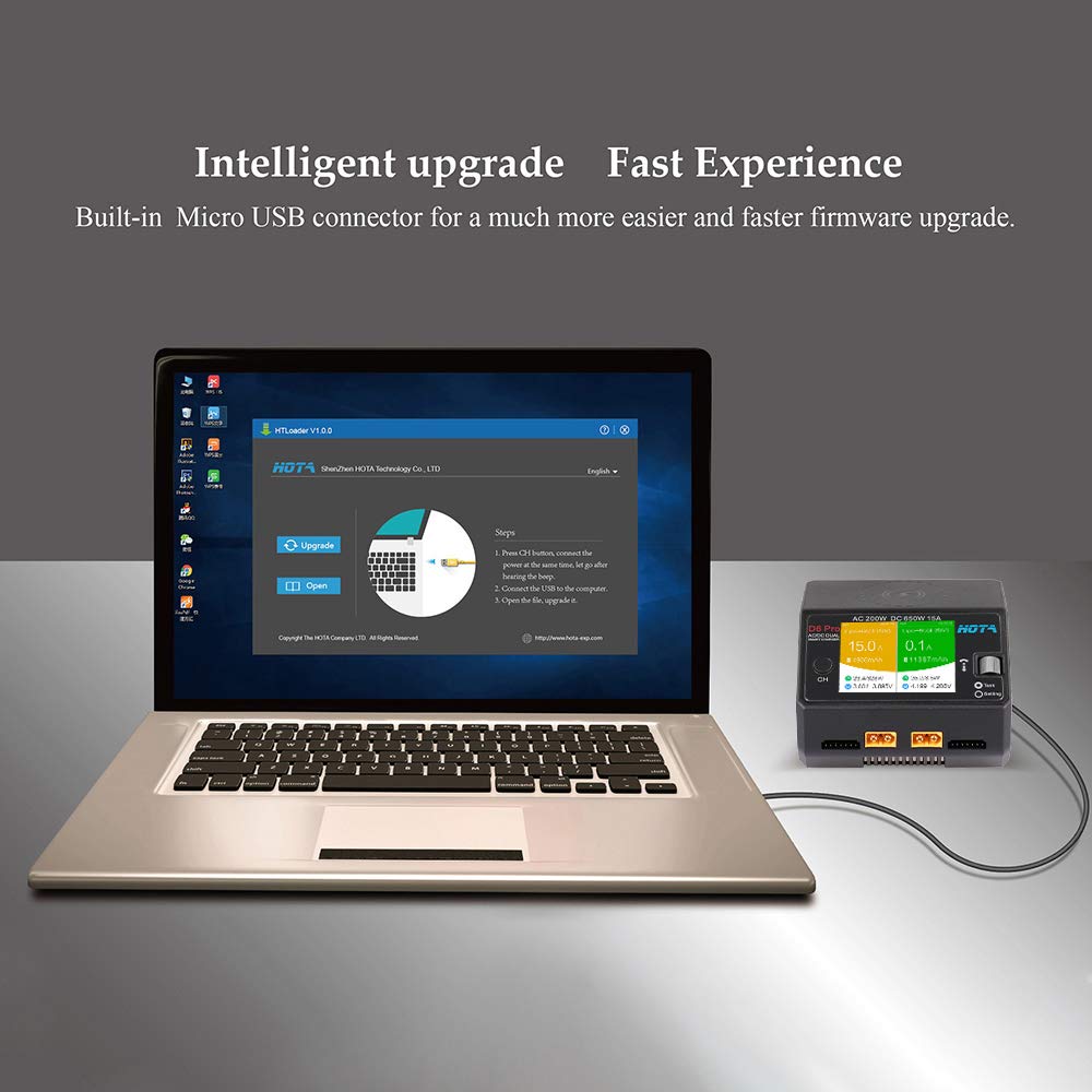 HOTA D6 Pro kit includes charger, plug, and manual for ready-to-use setup.