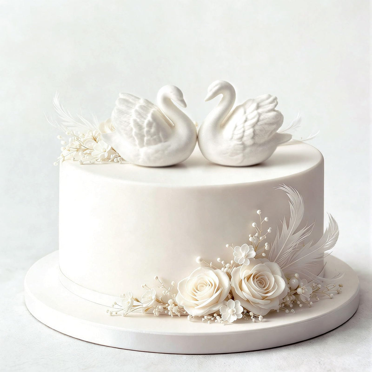 Hoteam Swan cake topper with double-swan design for elegant ceremony decor