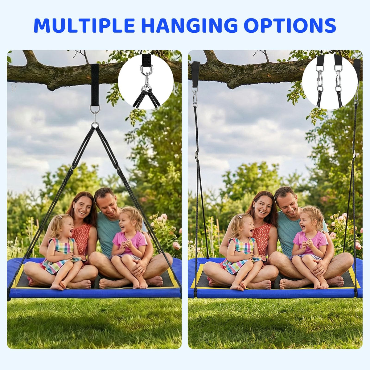Protective pad reducing rope-tree friction on Hotjump swing
