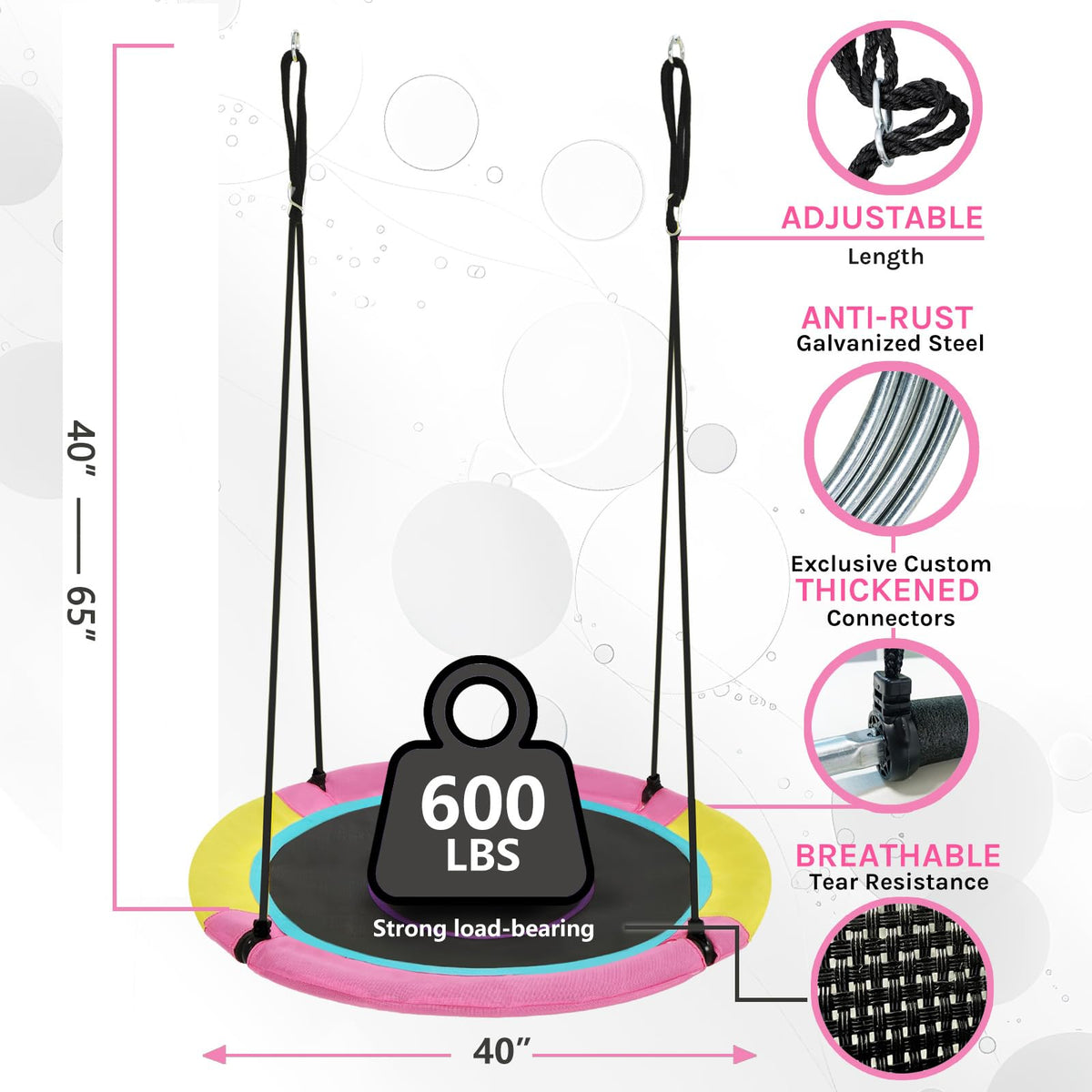 Hotjump soft foam-padded steel frame provides comfortable, child-friendly support.