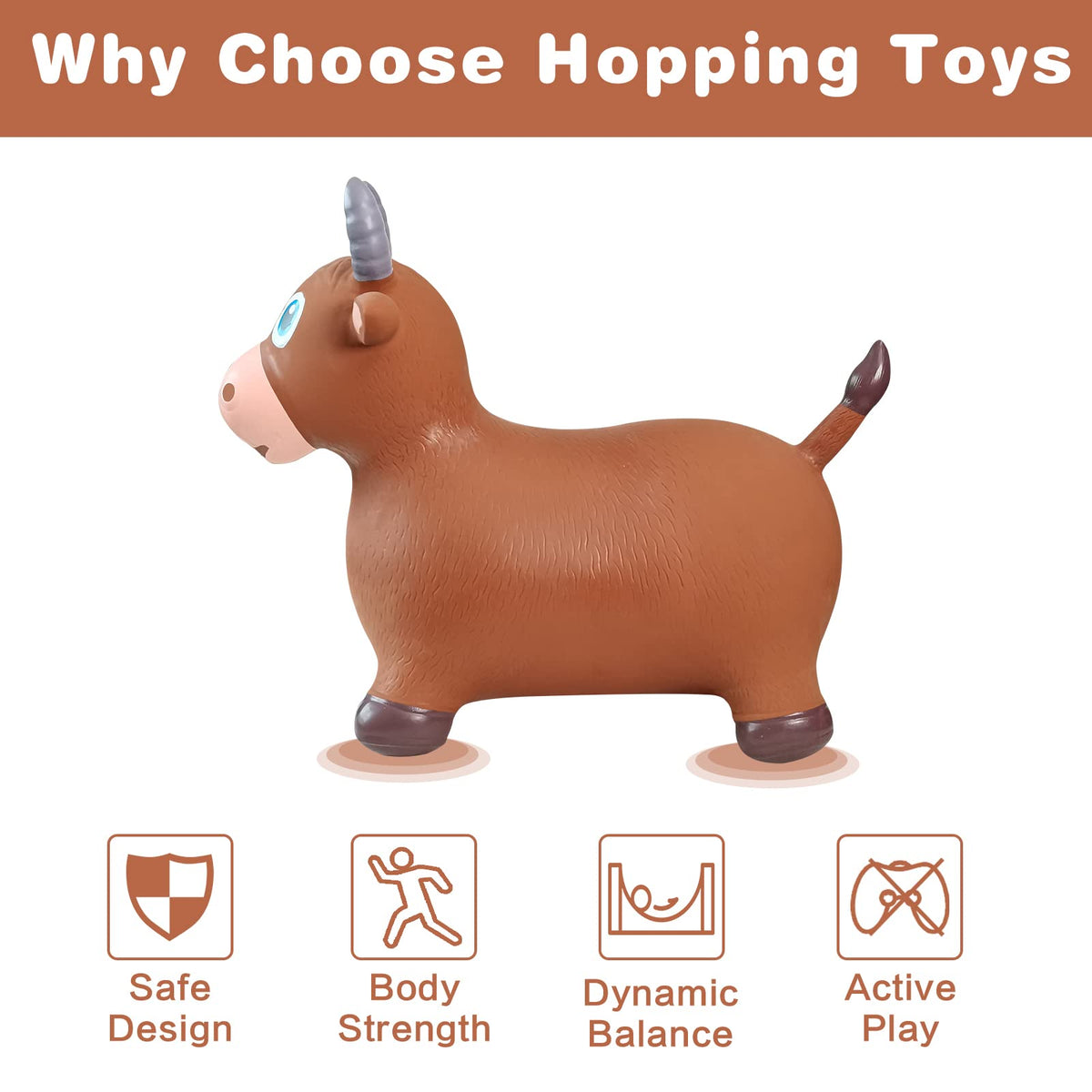 HotMax Bouncy Cow Hopper in use by a child during play