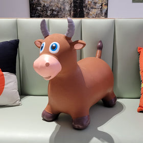 HotMax Bouncy Cow Hopper deflated and stored for easy transport