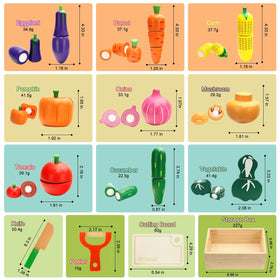HOTMOODSY wooden play food carrot for color recognition and pretend cooking
