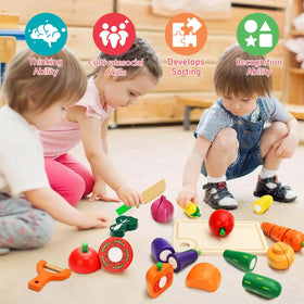 HOTMOODSY wooden play food corn for hands-on learning and creative storytelling