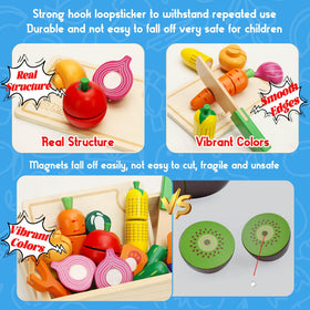 HOTMOODSY wooden play food mushroom for color sorting and cooperative play