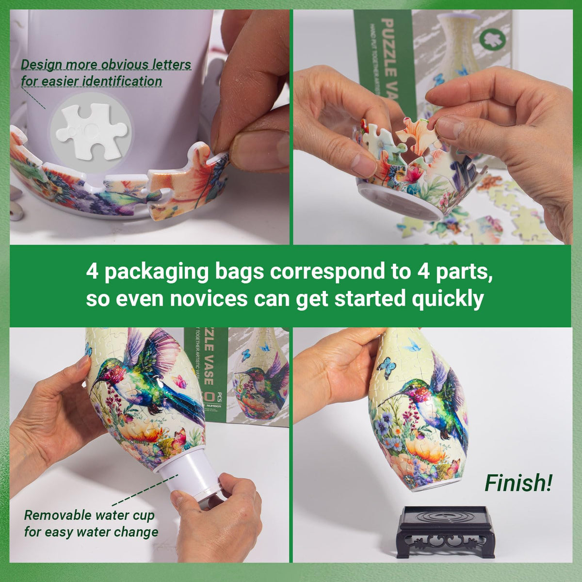 HOTPLACY 3D puzzle vase gift-ready packaging perfect for gifting.