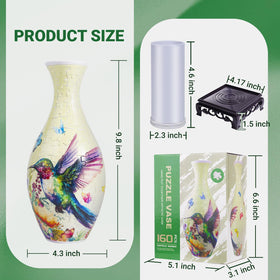 HOTPLACY 3D puzzle vase water cup inserted for ongoing hydration of stems.