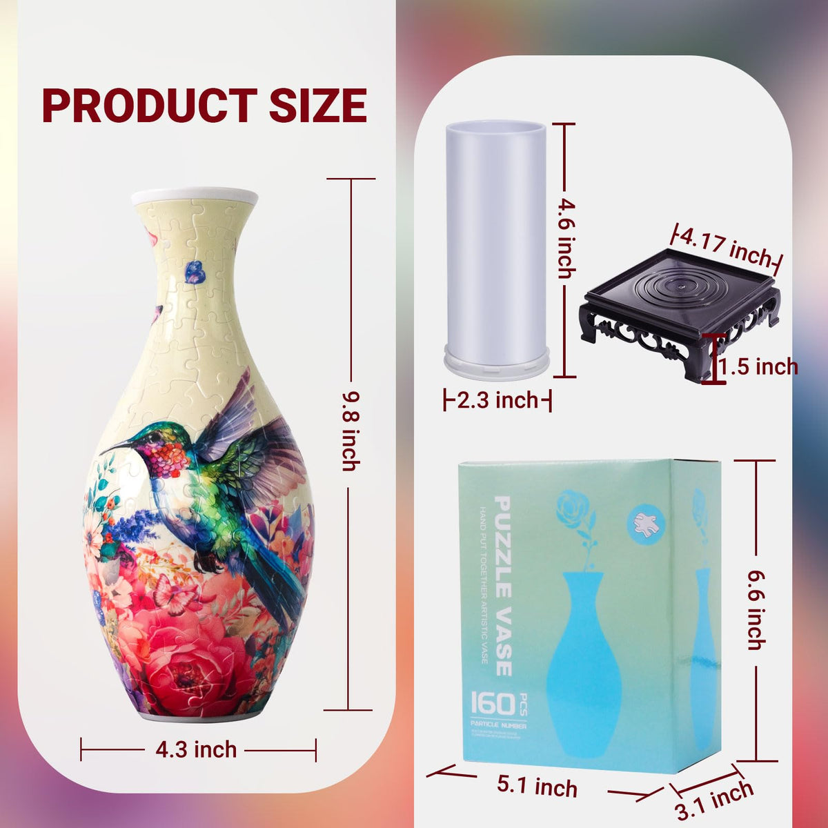Detachable water cup for easy watering in the HOTPLACY vase.
