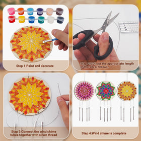 HOTPLACY wind rope assembly shows how to thread pieces for hanging art