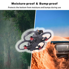 Red bottom guard increases visibility and guards against water and dust for DJI Avata 2