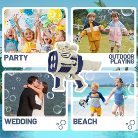 Houscly Bubble Gun outdoors ready for summer fun and celebrations