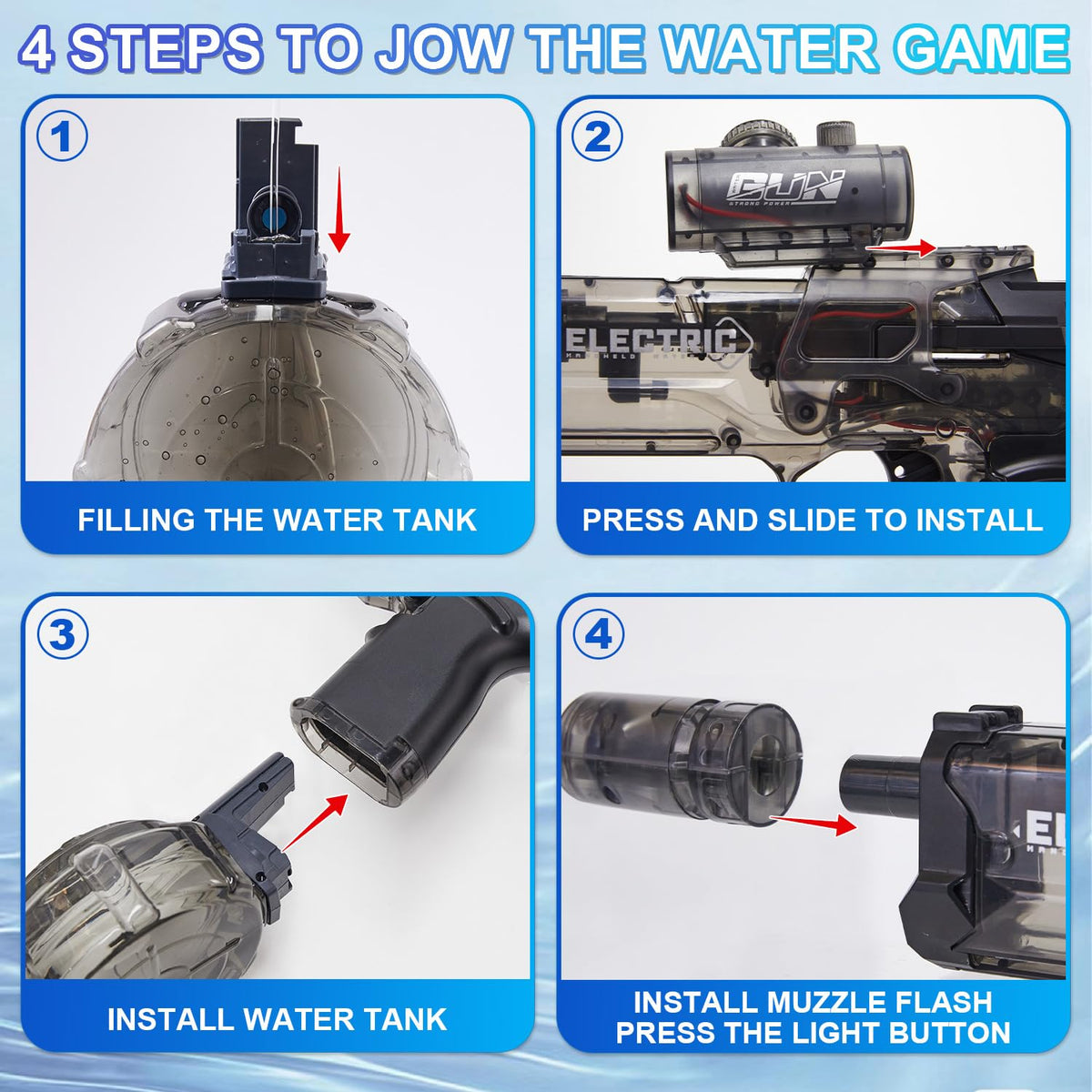 Houscly electric drive delivers strong, steady water streams