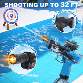 Houscly water gun shows 32-foot range for longer-distance hits