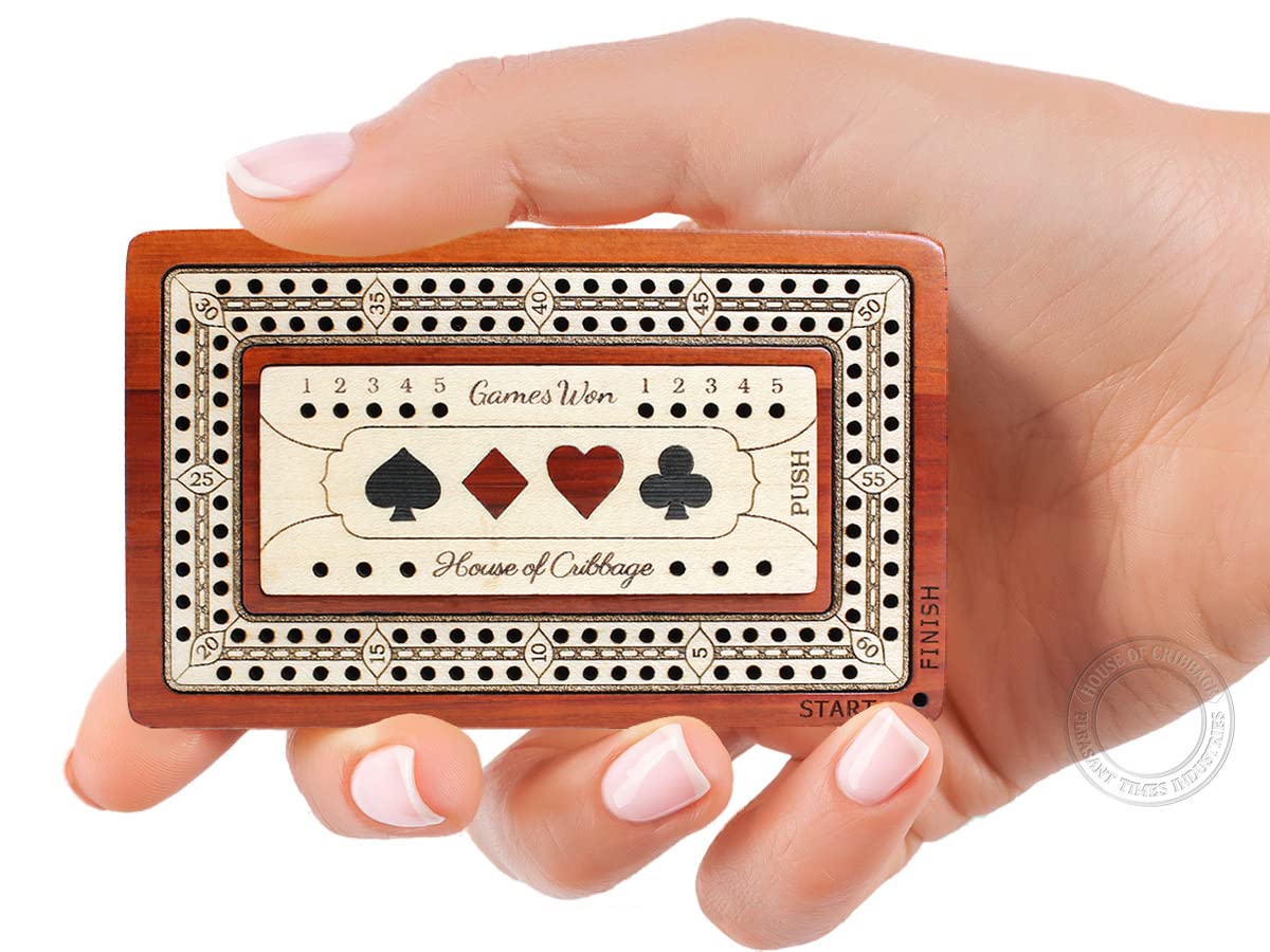 House of Cribbage 2-track travel board designed for two players on the go.