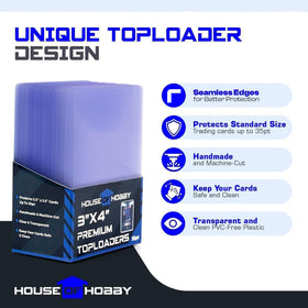 House of Hobby combo includes 100 card top loaders and 100 penny sleeves.