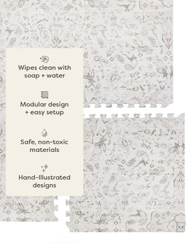 Cushioned surface of House of Noa Play Mat for comfortable floor play.