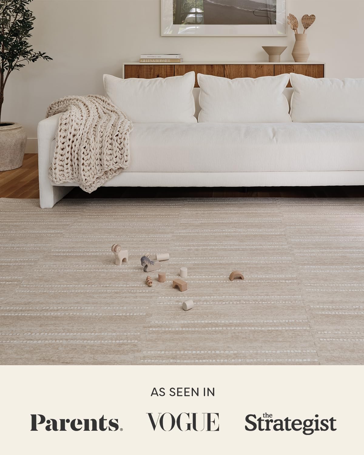 House of Noa EVA foam surface is easy to wipe clean after spills.