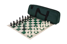 The House of Staunton deluxe chess set pieces provide stable handling for tournament play.