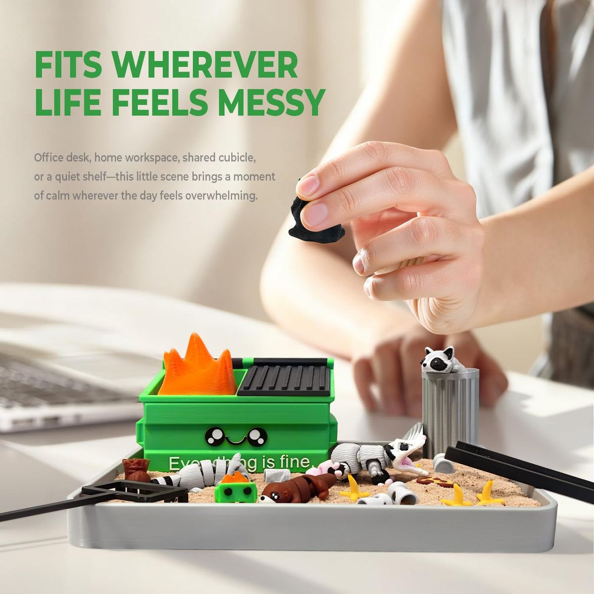 HouseBegan Trash Pieces Trinkets add quirky decor and playful chaos for desks