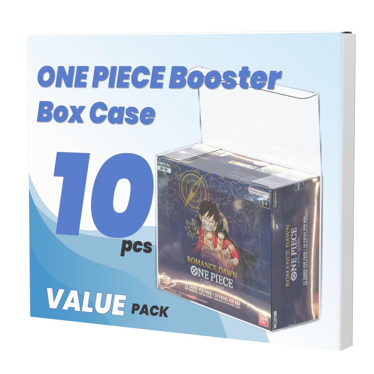 HOUSYLOVE OPCG booster protectors in 0.5mm clear plastic for safe display