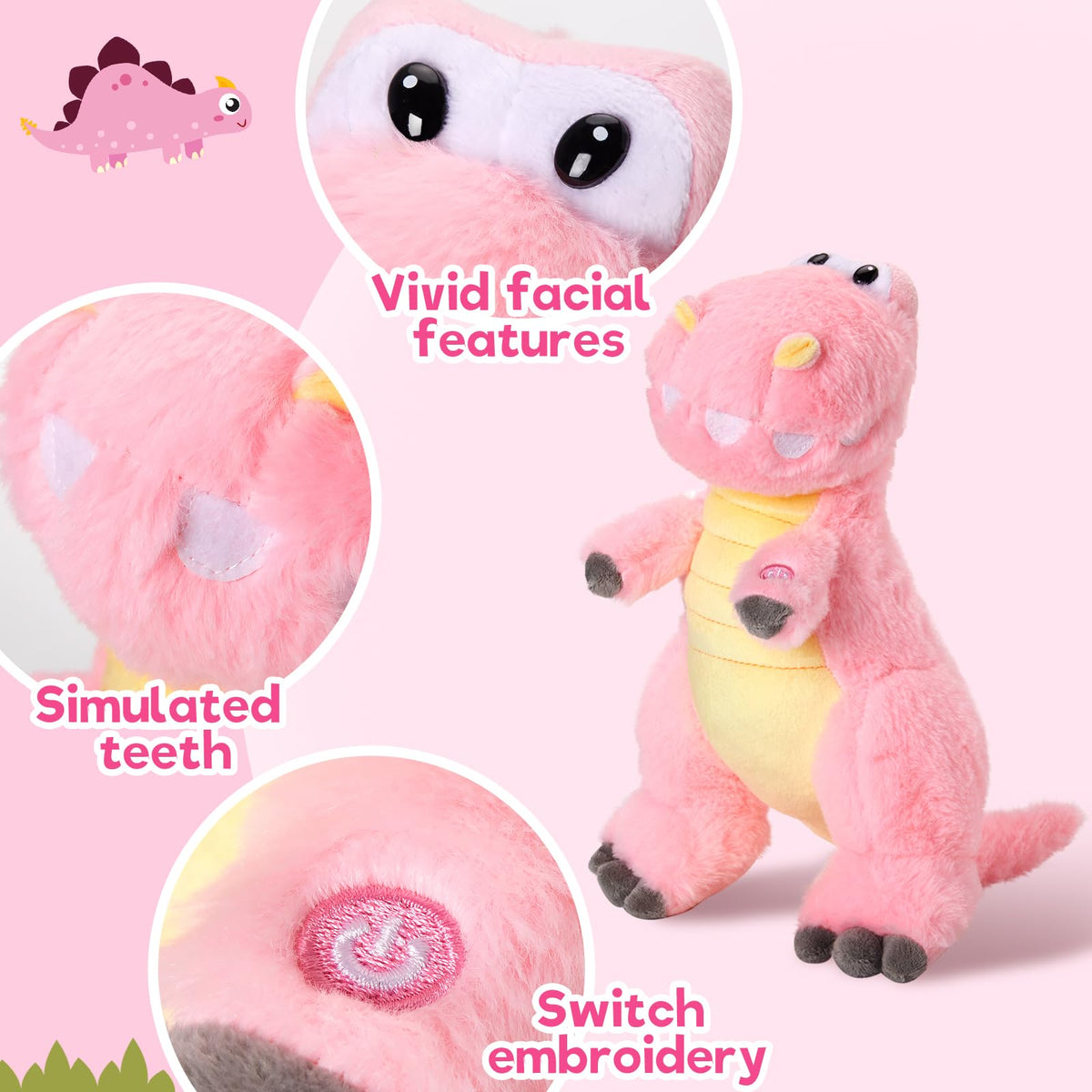 Houwsbaby color-changing LED dino with timer offers calming evening ambiance.