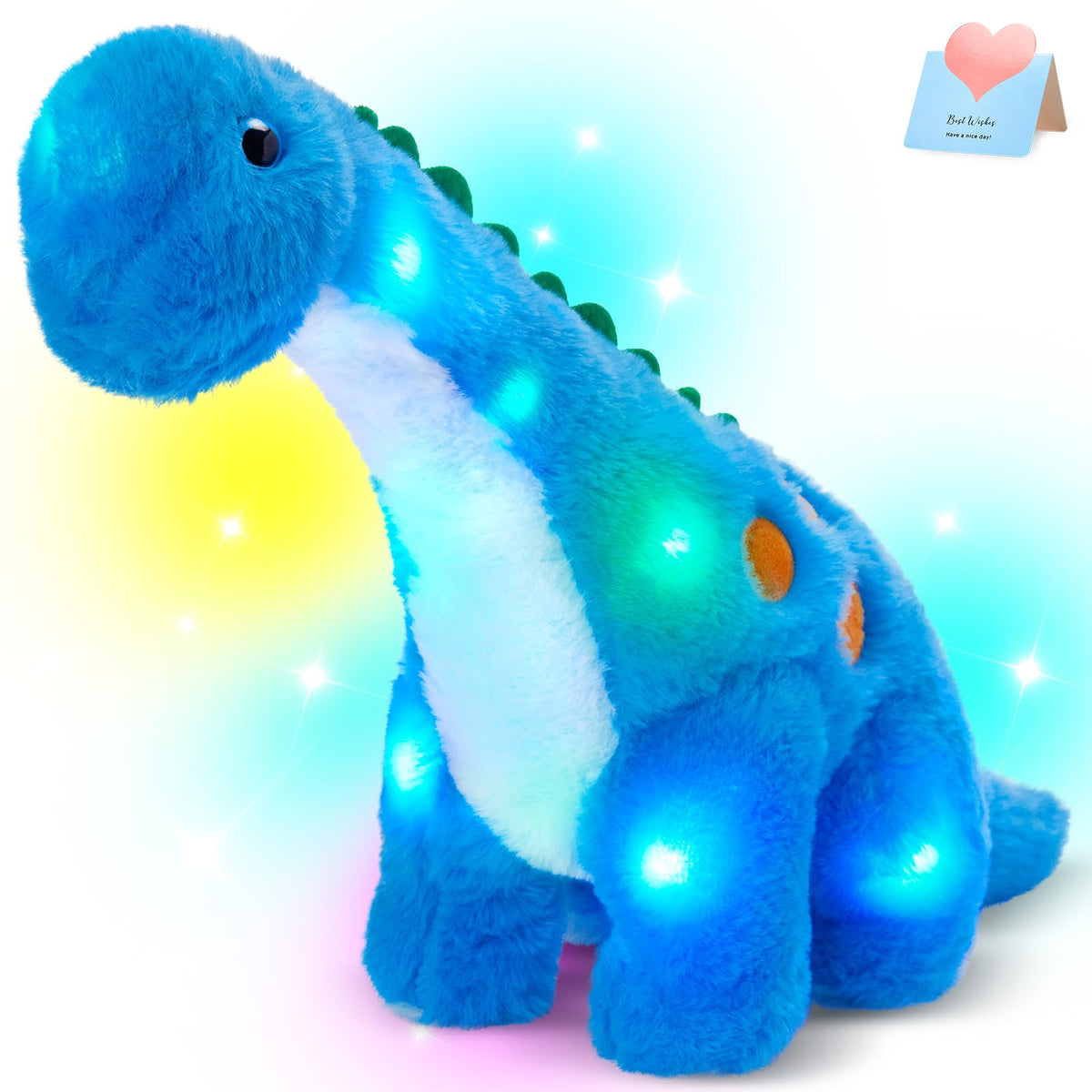 Houwsbaby Diplodocus glow plush with illuminated body for nighttime comfort