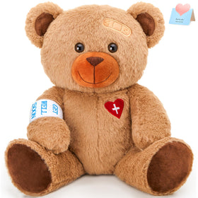 Houwsbaby Get Well Teddy 12in plush for comforting recovery moments