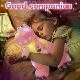 Houwsbaby 13-inch T-Rex stuffed toy glows softly as a night companion.